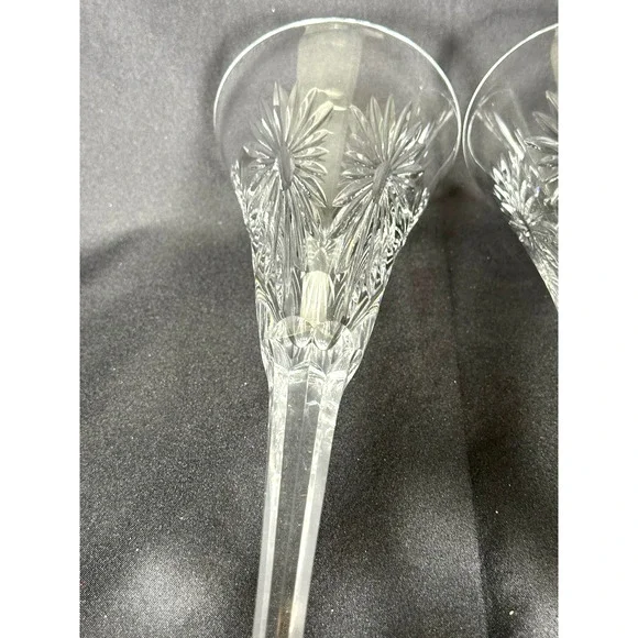 Waterford Millennium Health Vintage Champagne Toasting Flutes 9.25" SET of 2